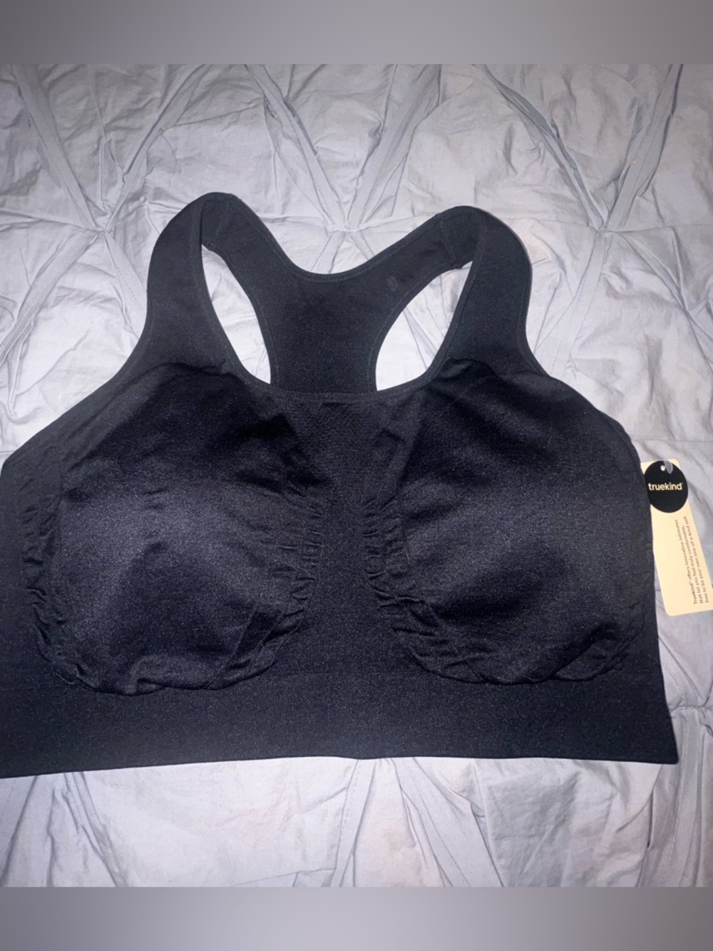 True&Kind Black Seamless Racerback Sports Bra